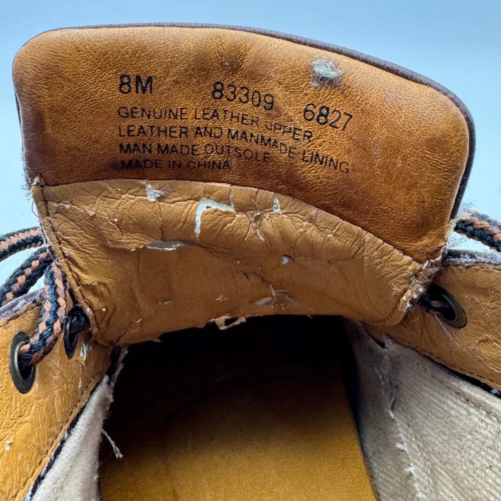 Timberland Mens‎ Brown Leather Lace Up Chukka Boots Size 8M Style 83309
